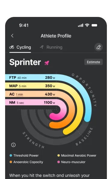Athlete Profile App Screen